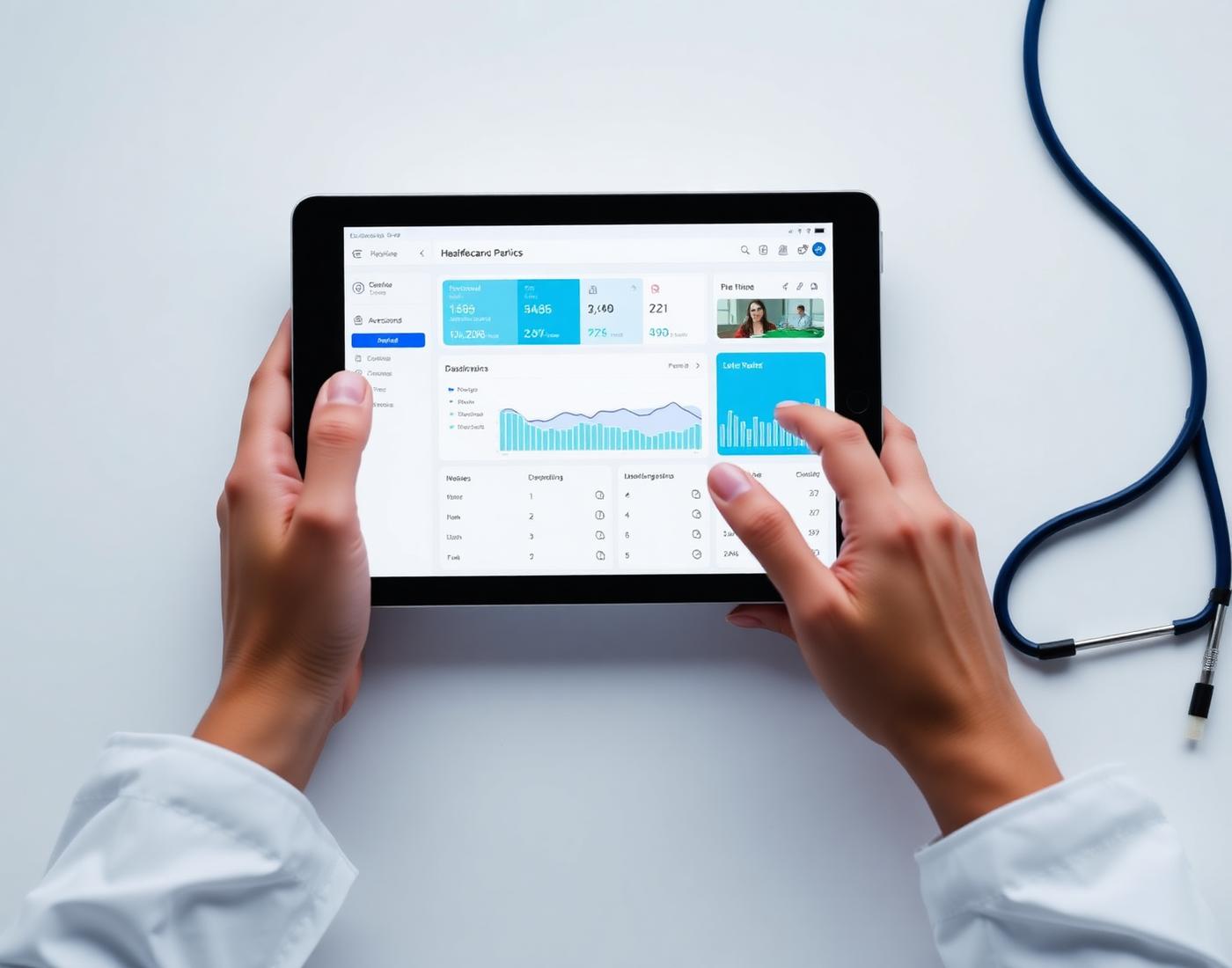 Clinician using Genensys dashboard